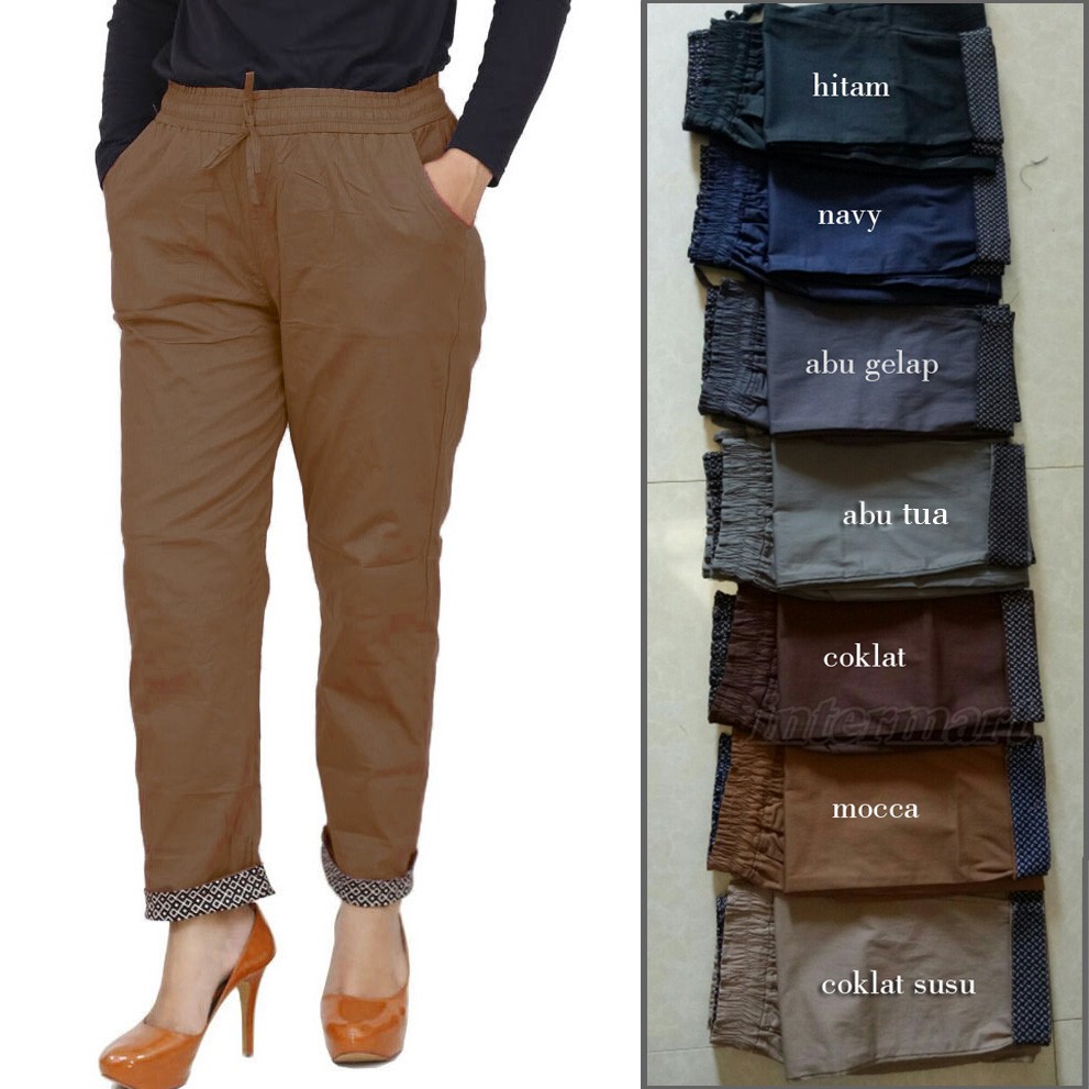  Celana  Stik Balik Basic Combi Allsize Besar Celana  Lipat 