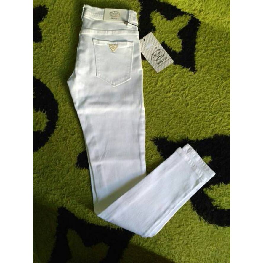 celana jeans SKinny chann*l / prad* / Di*r putih