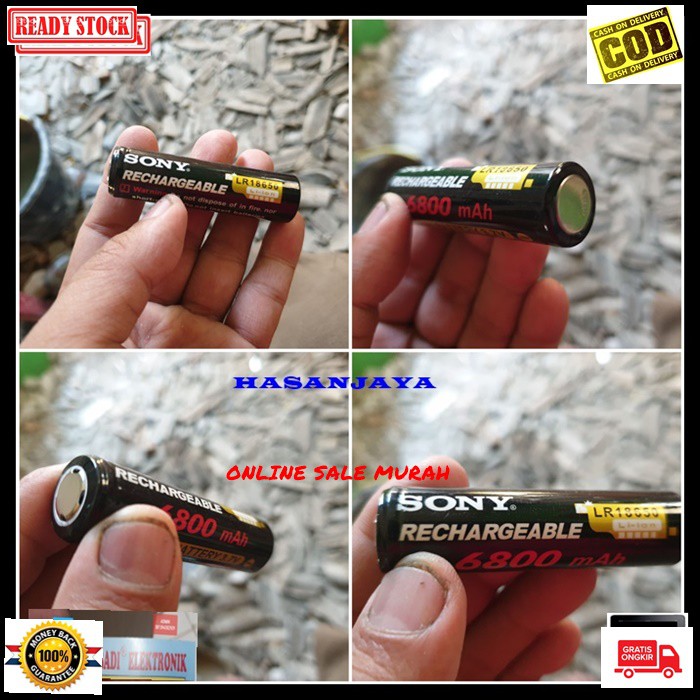 G284 Sony baterai 3,7V volt 18650 battery batere cas casan charger charging Rechargeable Lithium batu baterry universal multi elektonik batery multifungsi G284   6800 MAH  BATERAI BISA GI GUNAKAN SEGALA pb powerbank vape vapor senter swat laptop mic speak