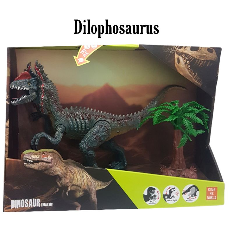 Mainan Anak Dinosaurus Tyrannosaurus T-rex Carnotosaurus Velociraptor Bunyi Lampu