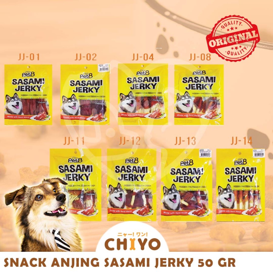 SASAMI JERKY ALL VARIANT 50GR - SNACK ANJING