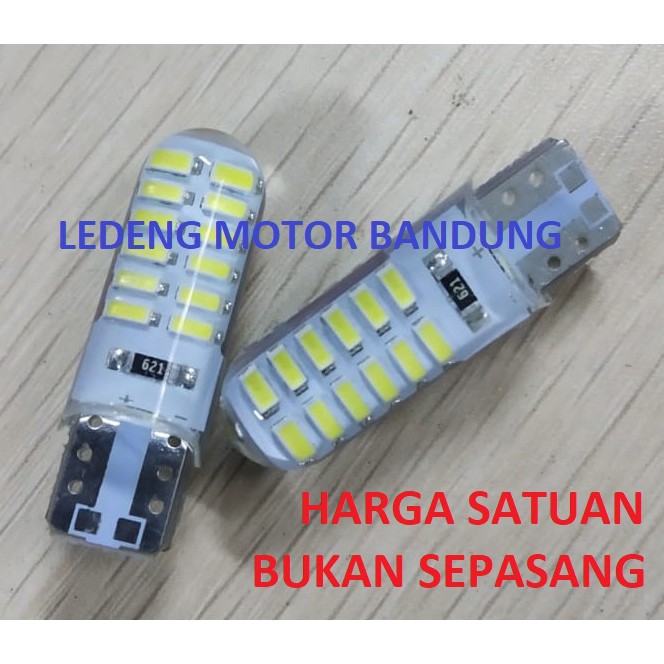 T10 24V LED 24 Mata Jelly Gell Lampu Senja Motor Gede Bus Truck