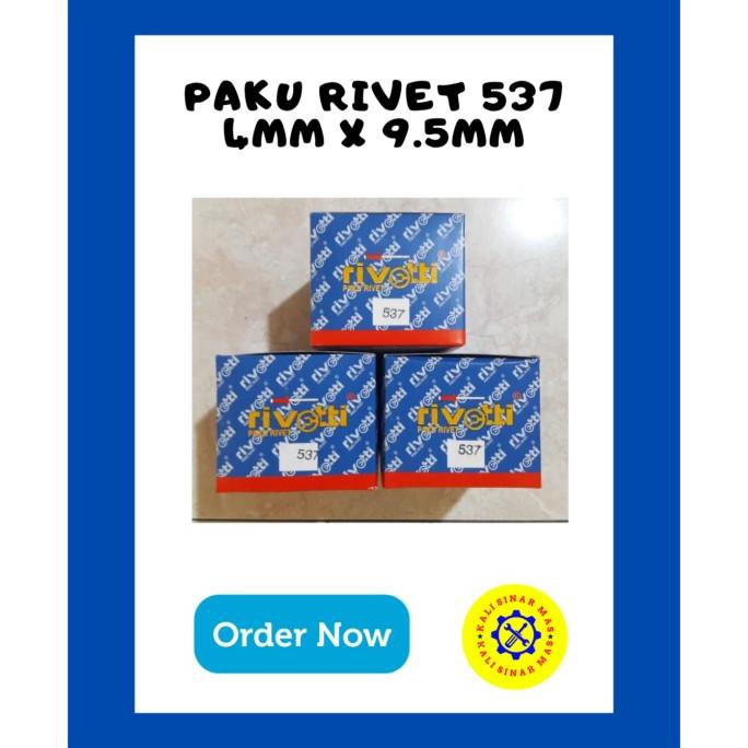 

[cod] 1 KOTAK PAKU RIVET MERK RIVETTI 537 UKURAN 4mm x 9.5mm ISI 967 PCS [cod]