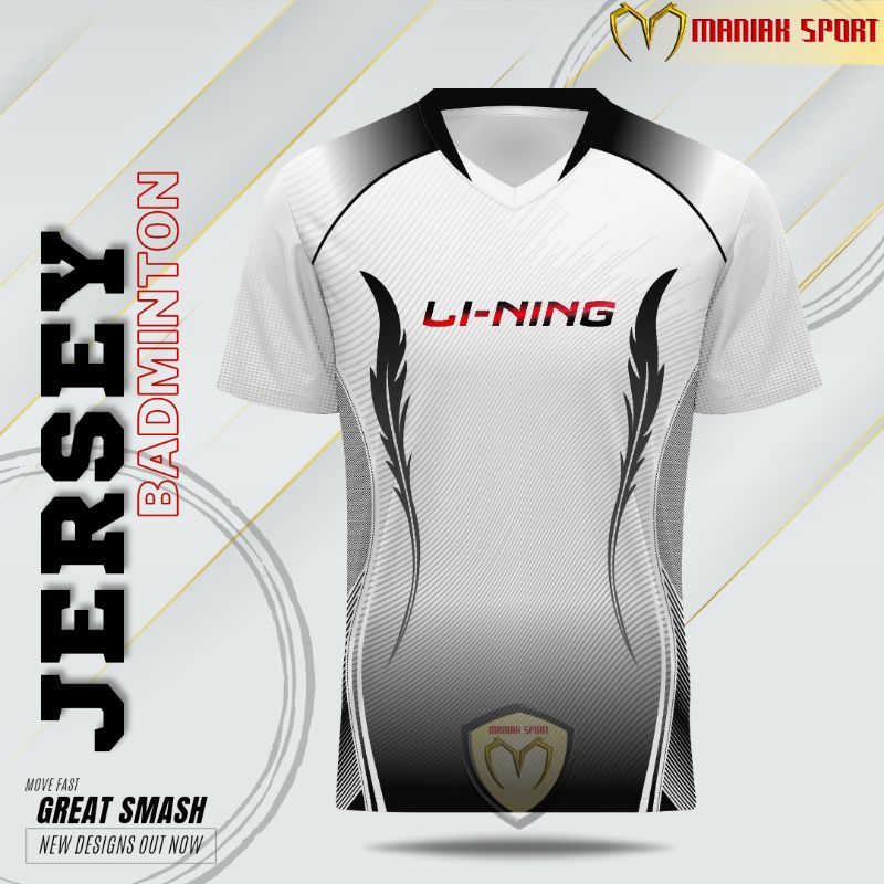 KBL-FTHR - KAOS BADMINTON BAJU BULUTANGKIS LN FEATHER JERSEY PREMIUM SABLON DTF