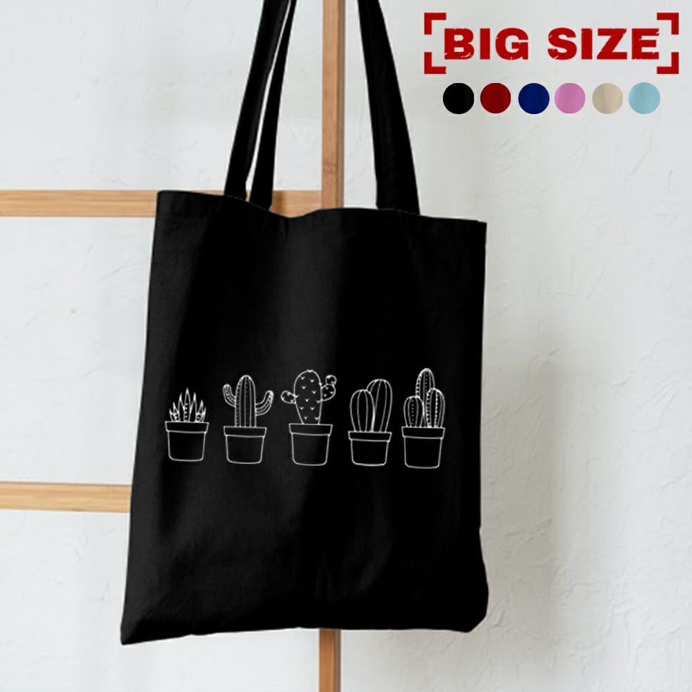 TERLARIS 4.4. [RESLETING] KAKTUS TOTEBAG KANVAS | TOTEBAG SEMI KANVAS | TOTEBAG KULIT | TOTEBAG RESL