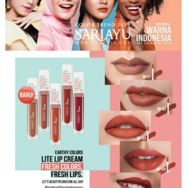 SARIAYU COLOR TREND LITE LIP CREAM | Shopee Indonesia