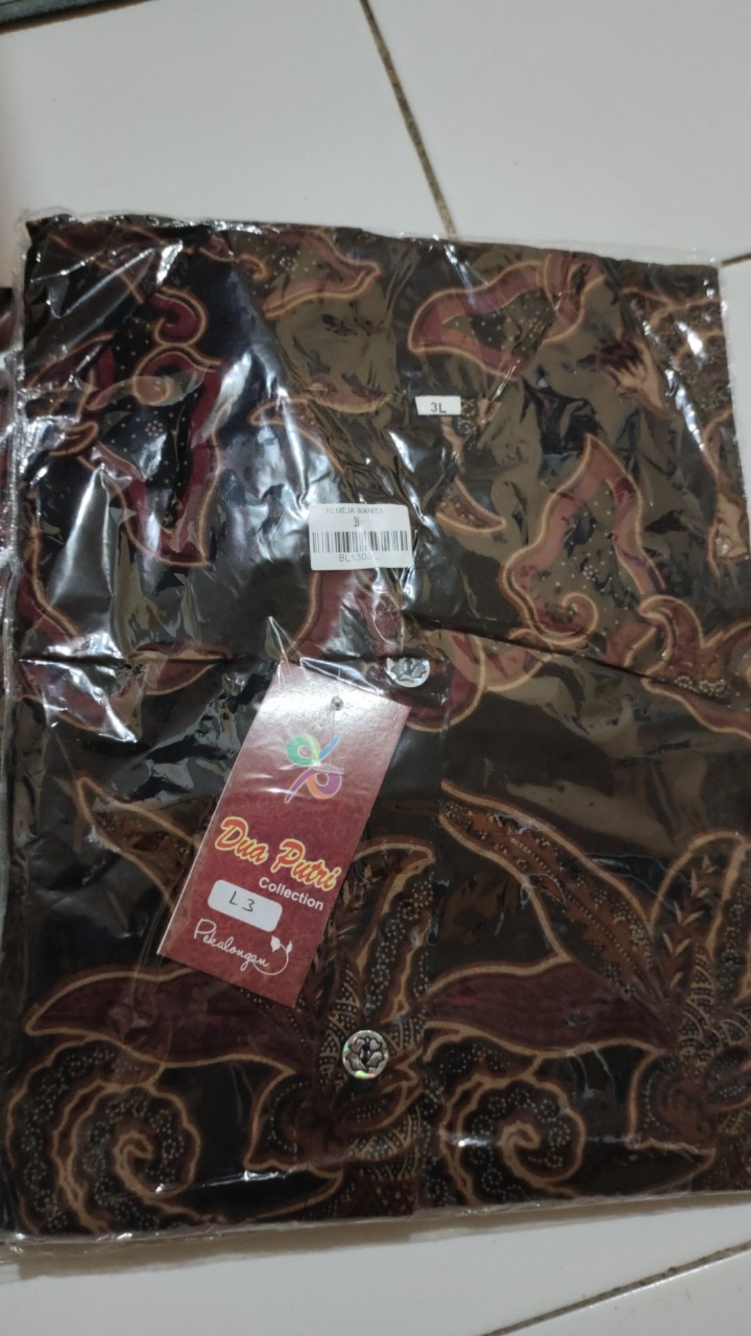 Batik Wanita Tunik Lengan Panjang S-m-l-xl-xxl-3l-4l-5l- Batik Dua Putri Collection