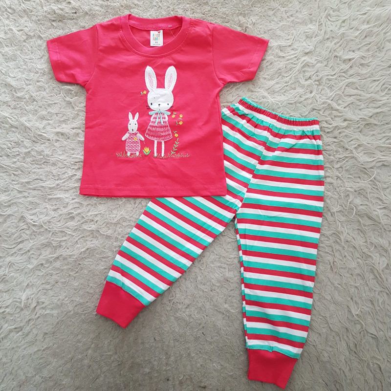 Baju Anak setelan Raku unicorn cat bunny set