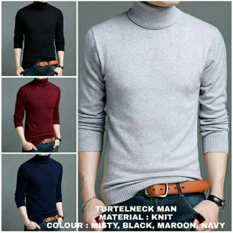 ROLL NECK MAN | TURTLENECK  MATT RAJUT TEBAL | SWEATER RAJUT  POLOS