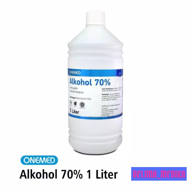 Jual Alkohol 70 Cairan Antiseptik 1000ml Onemed Alkohol 70 1 Liter