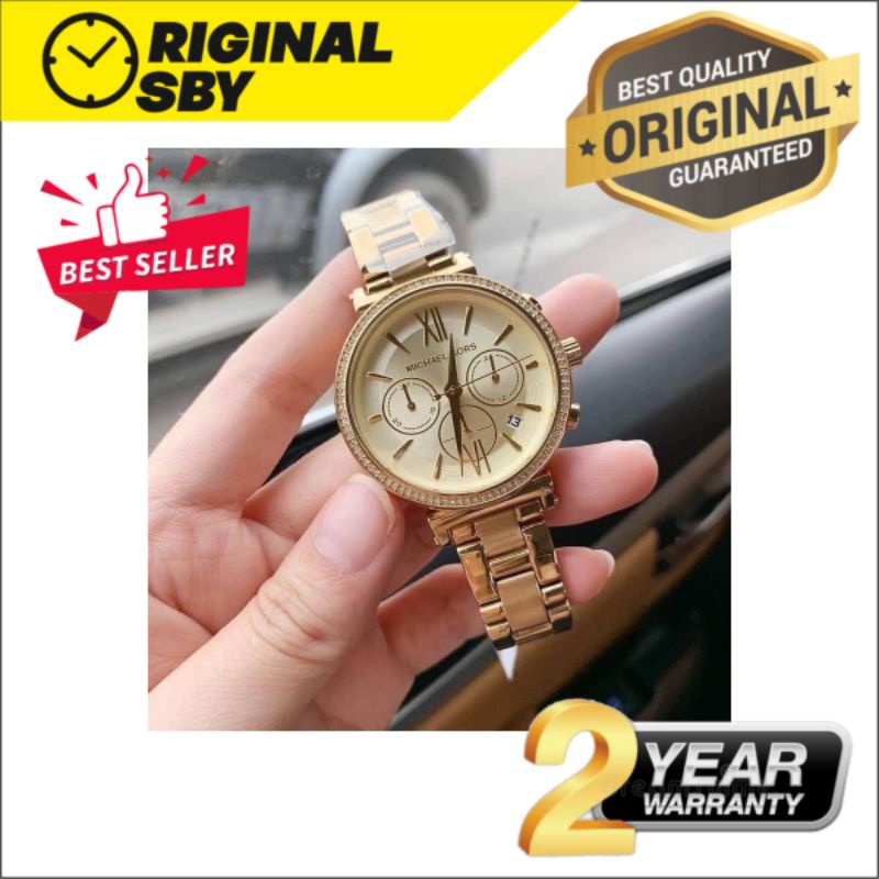 JAM TANGAN PRIA WANITA | RANTAI | KULIT | KARET | MURAH | MICHAEL KORS TIPE MK 6559 WANITA ORI