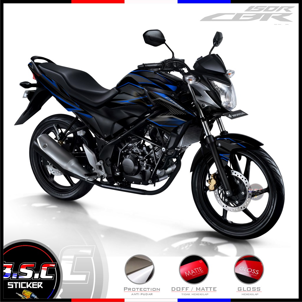 Decal FULL BODY Sticker CB 150R / CB150R / OLD CB 150R V.1 Motif Street Carbon Blue