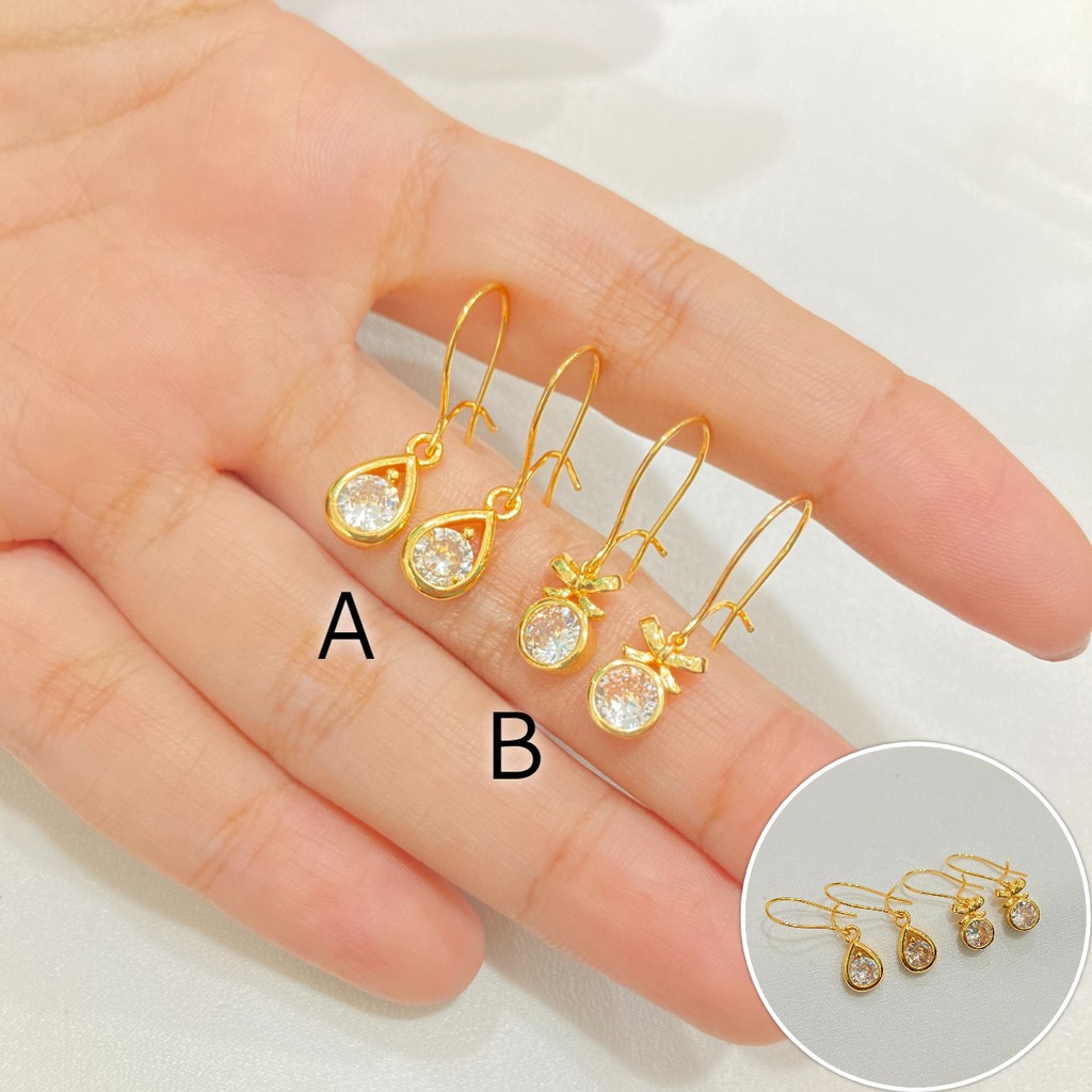 Anting Tetes Air Lapis Emas Aksesoris Fashion Anak / Dewasa