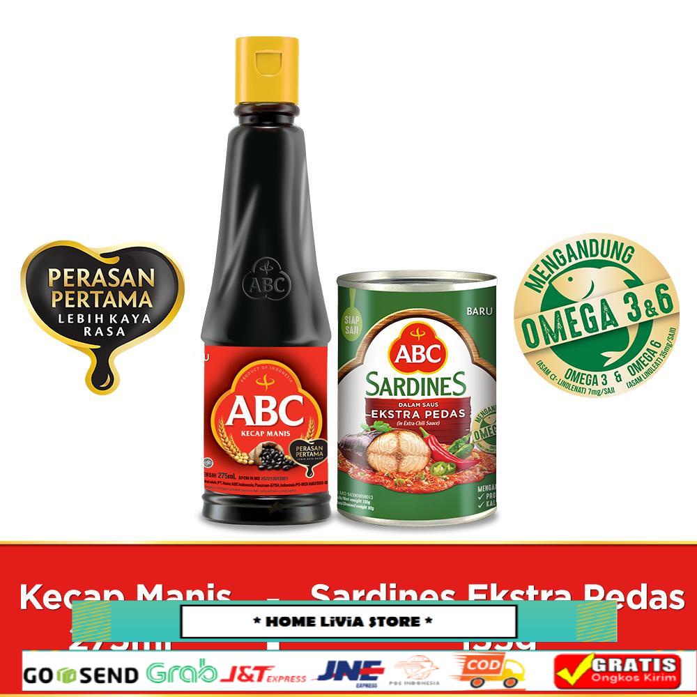 

ABC Kecap Manis 275 ml & Sarden Saus Extra Pedas 155 mL