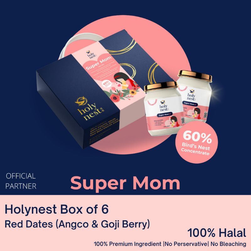 

Minuman Sarang Burung Walet Holynest Super Mom isi 6 jar Kandungan 60%
