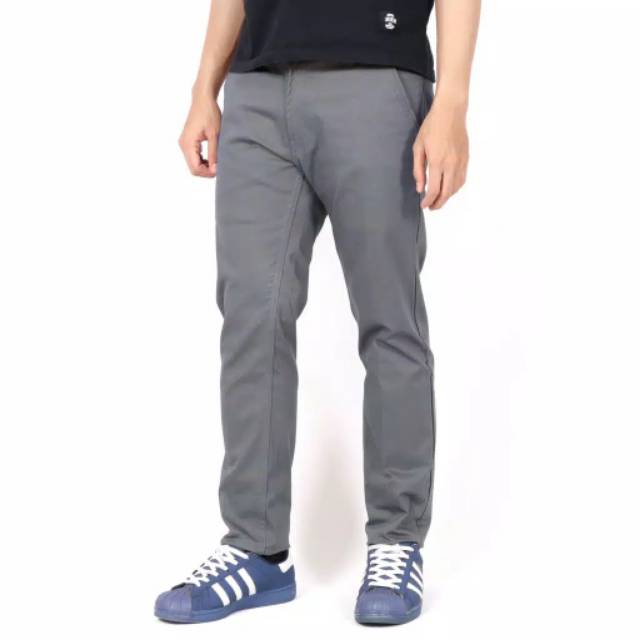 COD-CELANA Chino Bahan Adem Nyaman Cocok Buat Musim Dingin GAYA COWOK POLO KASUAL Size Abu Khaki