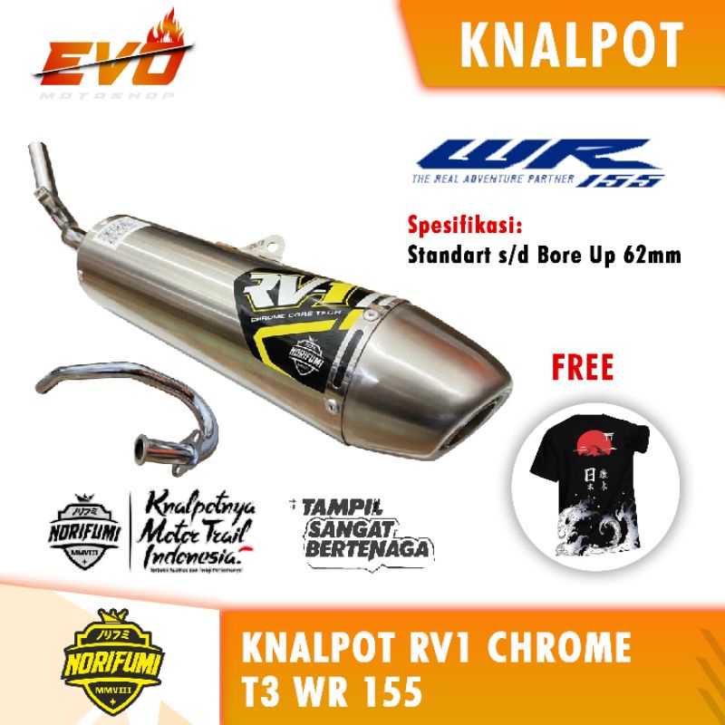 knalpot norifumi wr 155 T3 rv1 crome
