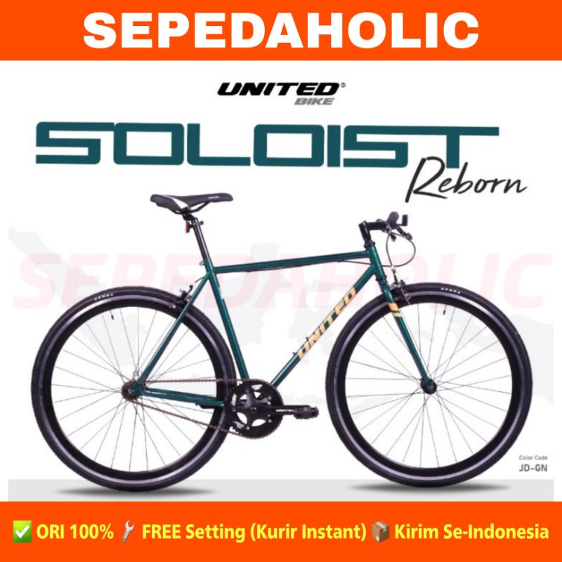 Sepeda Fixie UNITED SOLOIST REBORN NEW 2021 Garansi Resmi 5 Tahun