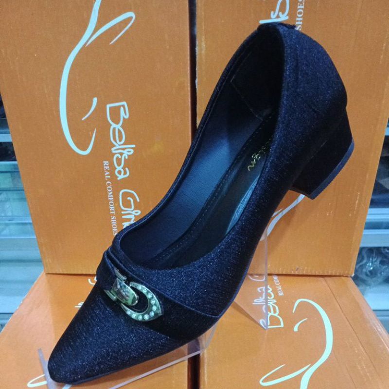 Holic pansus wanita tumit petak tinggi 3cm dijamin ORI 100% bisa cod