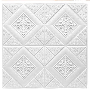 Topprice Wallpaper 3D Foam Dekorasi Dinding Kamar Rumah Murah motif Bunga  wallfoam sticker U96 / U137 / U134 / U135 / U136-BUNGA BATIK DIAMOND