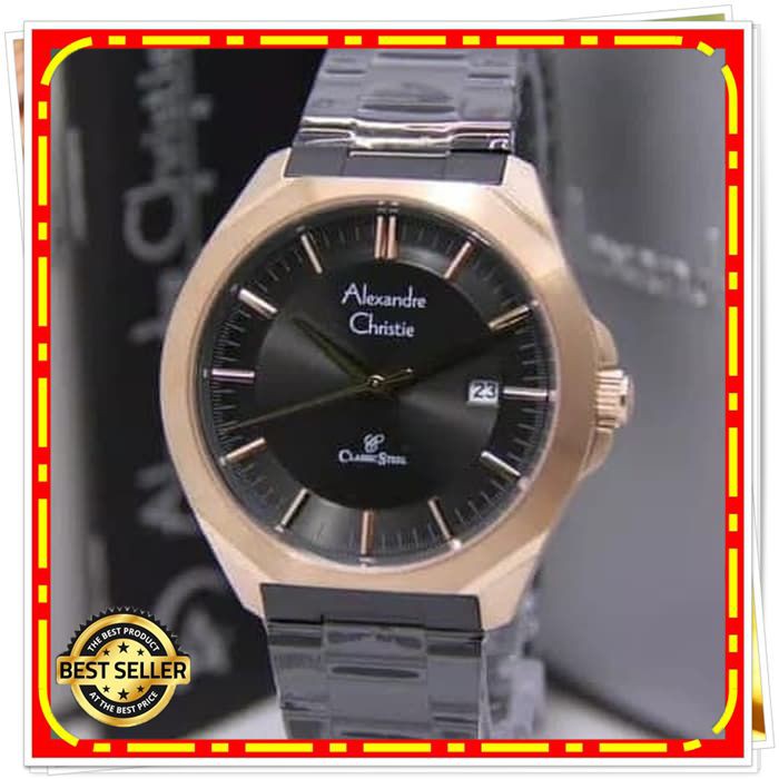 ALEXANDRE CHRISTIE AC 8596 PRIA ROSEGOLD BLACK ORIGINAL