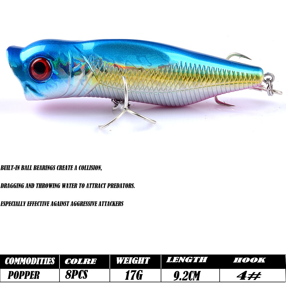 Umpan Pancing Hard Bait Bentuk Ikan Imitasi Panjang 9.2cm Berat 17g