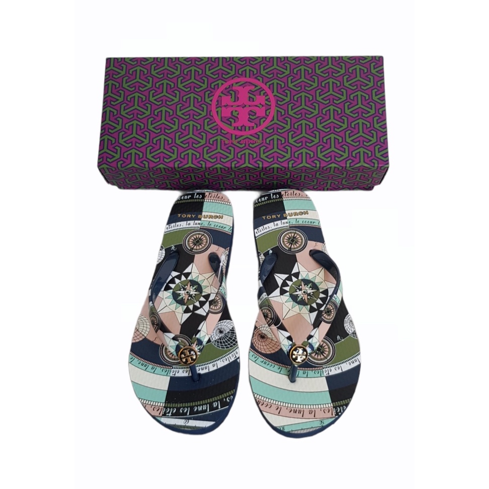 Tory Burch Printed Thin Flip Flop PVC Sandal