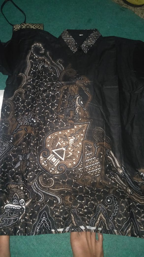 Kemeja Batik Pria Motif Wayang Size M L Xl Xxl