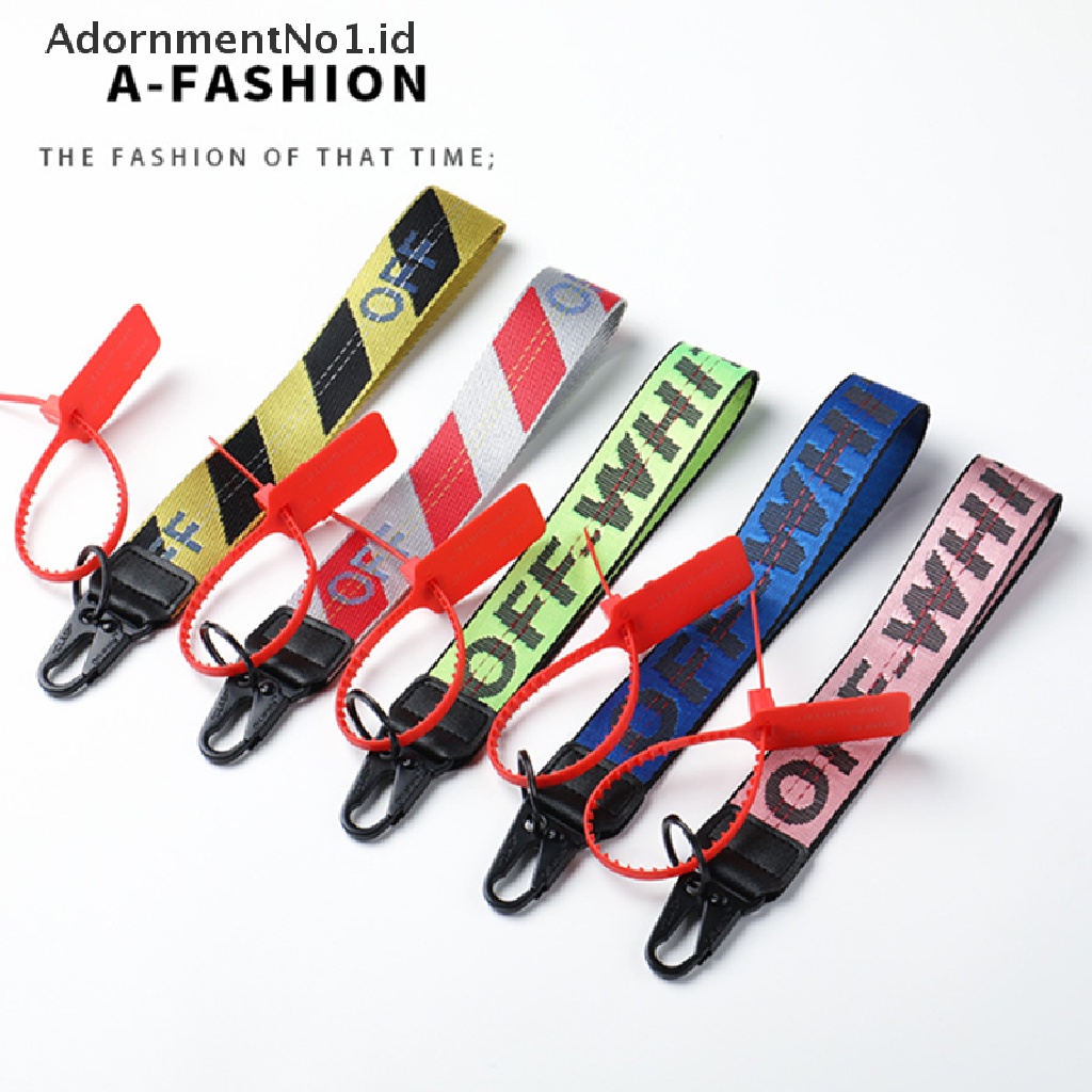 (AdornmentNo1) Off-white Tali Lanyard Gantungan Kunci Industrial 10.5 &quot;