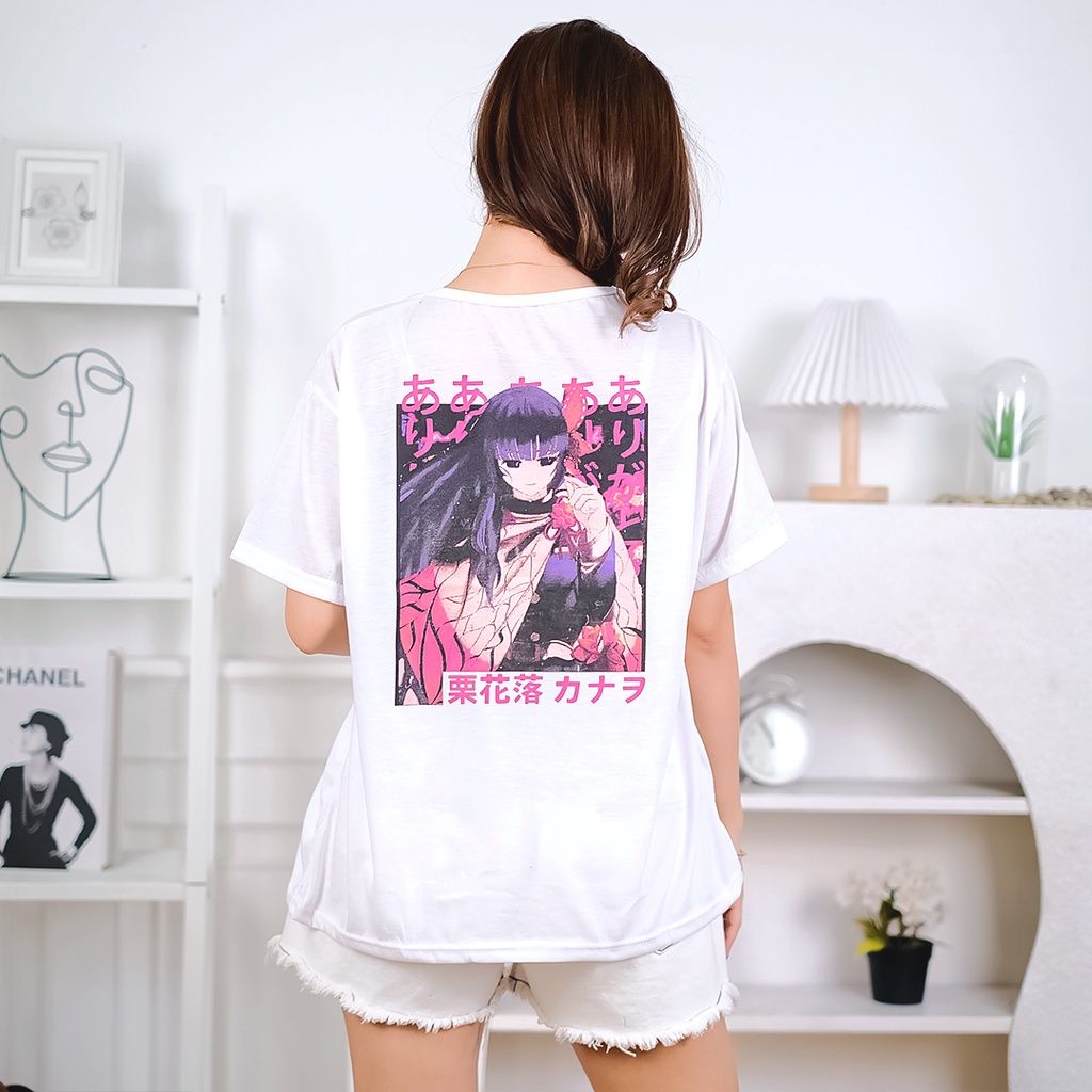 FC - Kaos Oversize Kanao Tsuyuri Kimetsu T-shirt ( LD:110  ,,  PJ:65 )