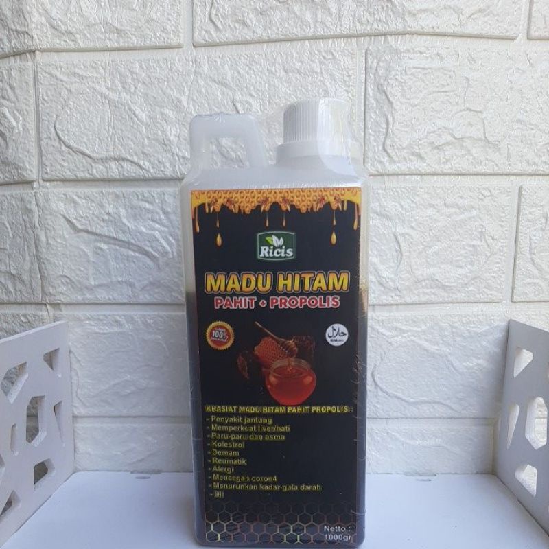 PROMO!!! Madu hitam pahit madu pahit hitam 1000gr madu herbal madu mentah raw honey honeycomb madu peras madu ricis