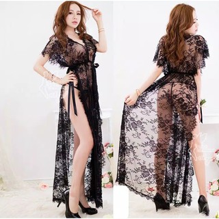  Baju  Lingerie Longdress Panjang Sexy Super Trasparan  