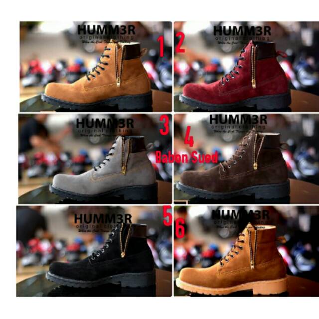 Sepatu Hummer Boots Babon Resleting 39-44 ,Sepatu Boots Pria Resleting,Sepatu Boots Resleting Murah