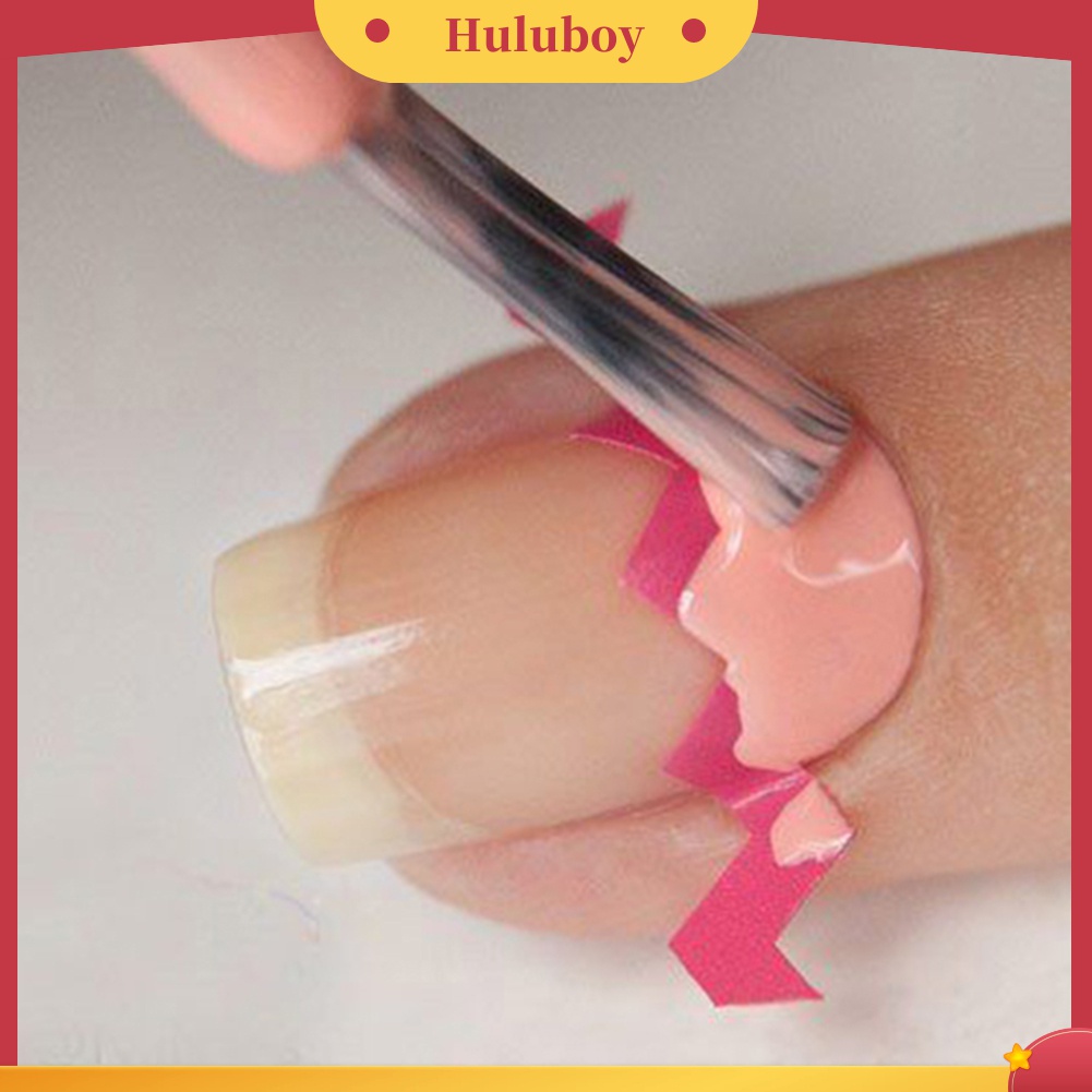 Huluboy Huluboy♡ 5 Lembar Stiker Stensil Panduan Untuk French Manicure DIY