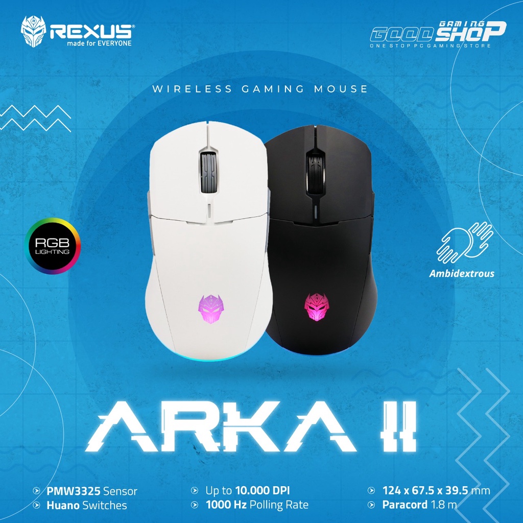 Rexus Arka II / Arka 2 RX-107 Dual Connection - Wireless Gaming Mouse