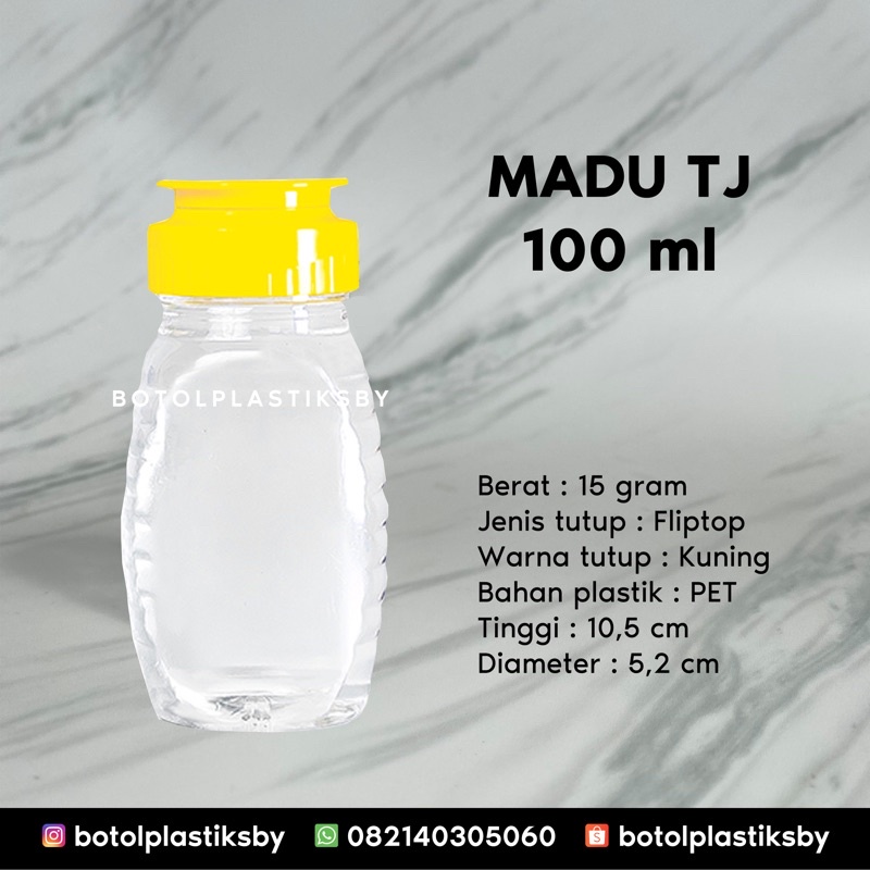 Botol Madu TJ 100 ml Plastik