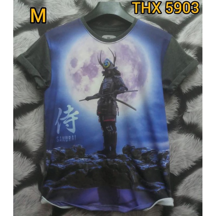 Kaos distro fullprint lengan pendek samurai