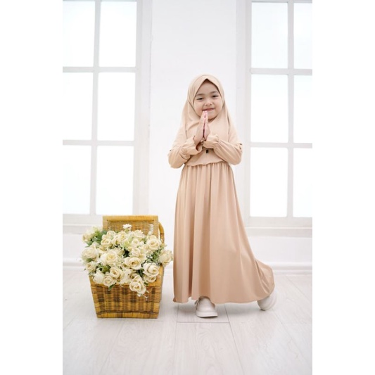 GAMIS  ANAK POLOS AIRA USIA 2-7 TH PREMIUM