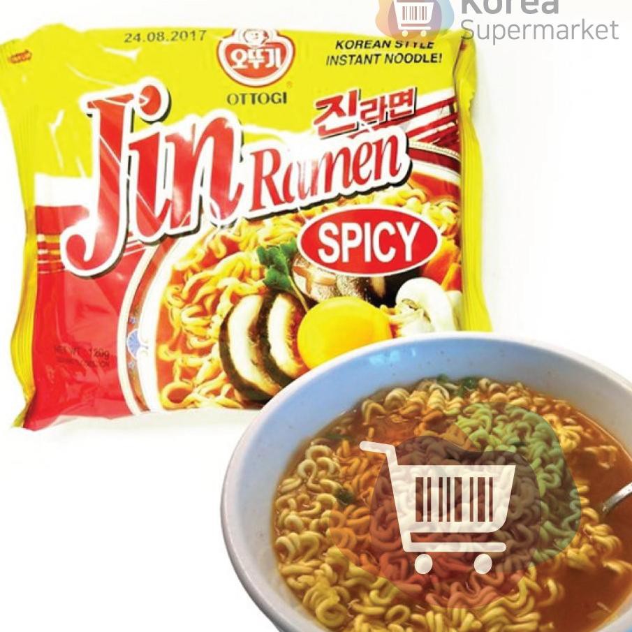 

Original Ottogi Jin Ramen Ramyun Hot 120g/Mi Ramen Ramyun Pedas Asli Korea