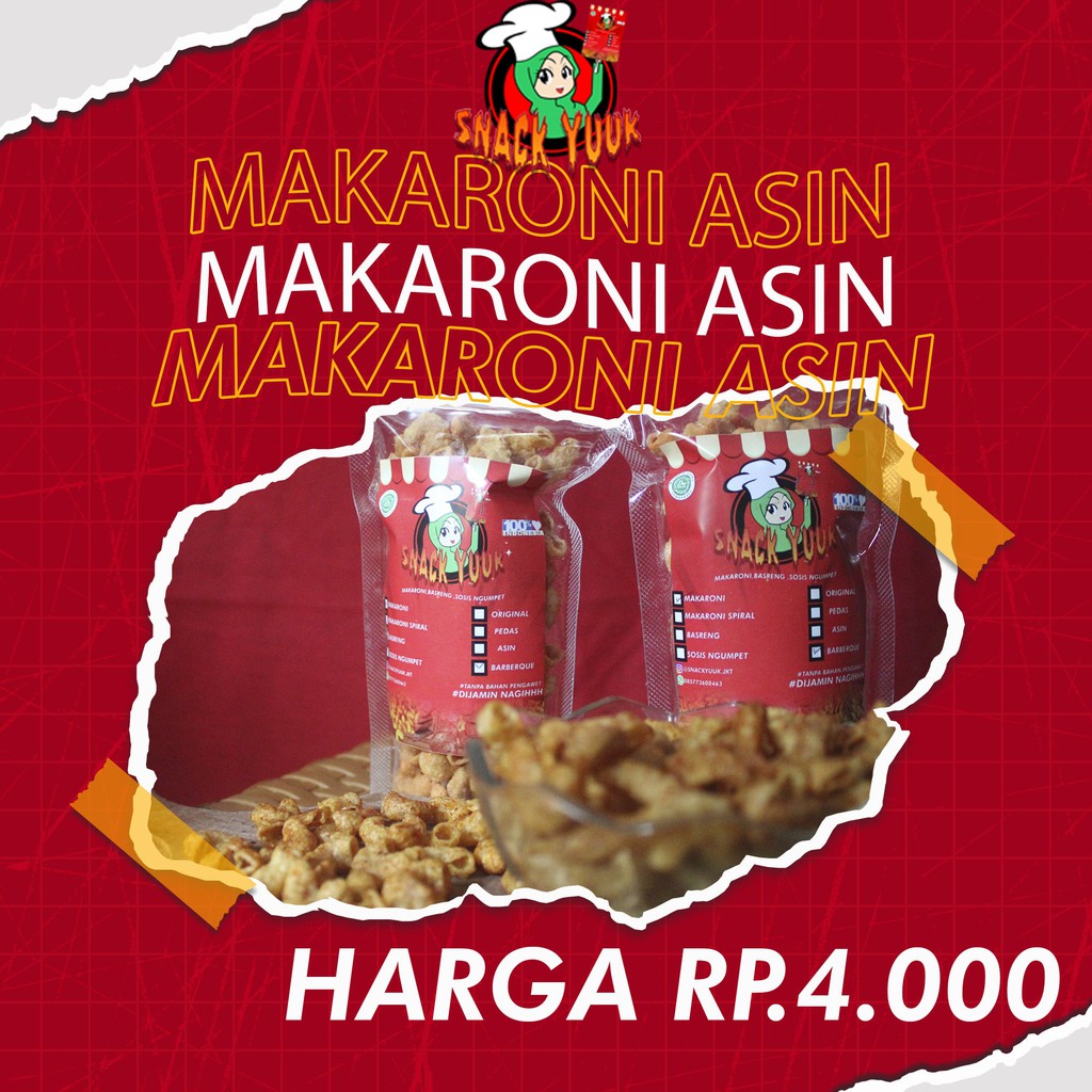 

MAKARONI ASIN MURAH KUALITAS PREMIUM 100GR