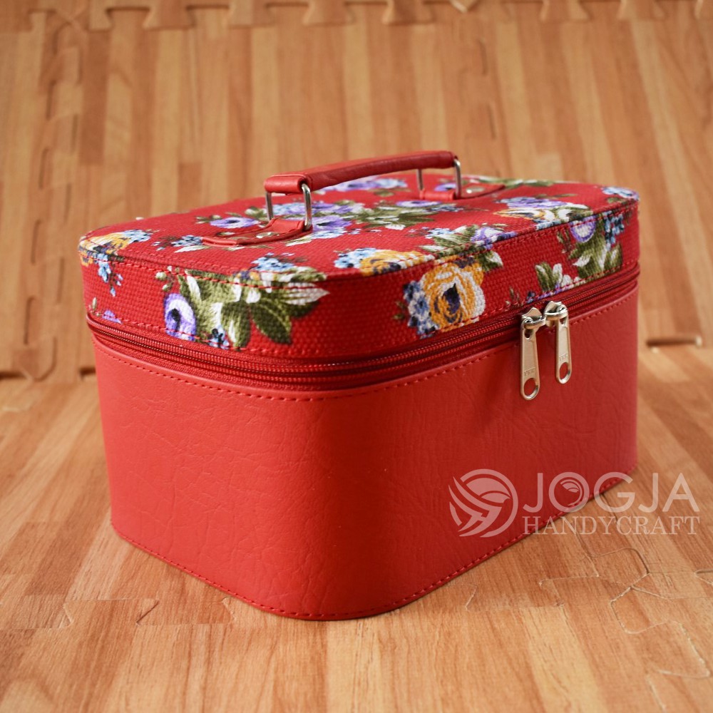 Red Shabby Tempat Make up Cantik / Tas Kosmetik / Beautycase