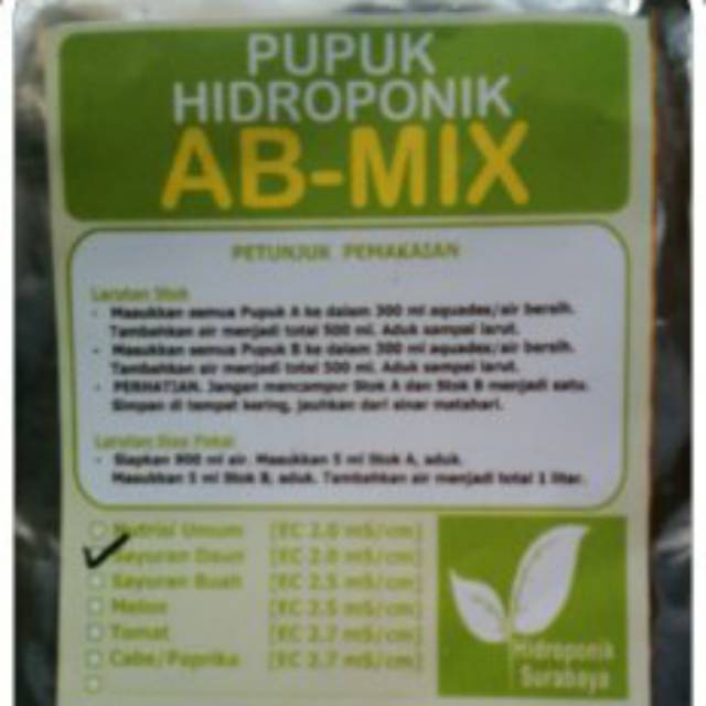 Nutrisi AB Mix Hidroponik