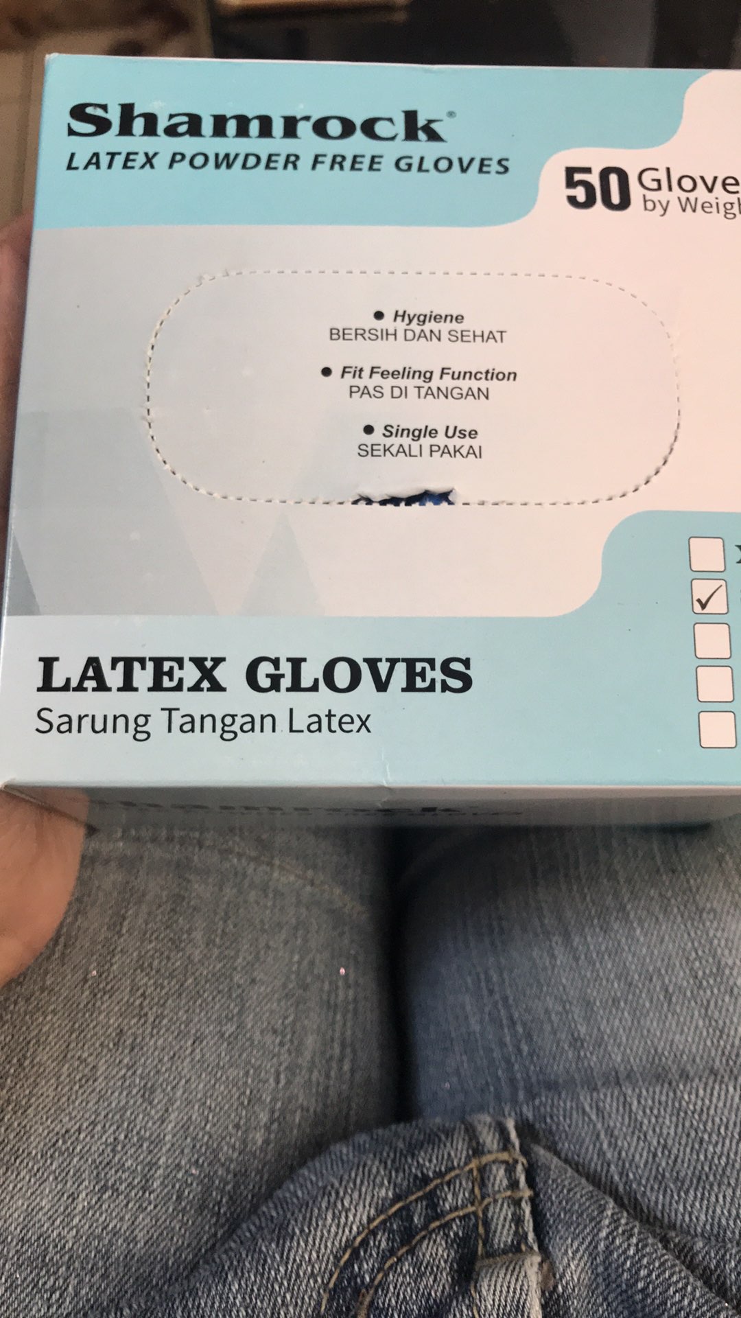 1 Box Isi 100 Pcs Sarung Tangan Karet Latex Warna Pink - S, Isi 50 Produk Original