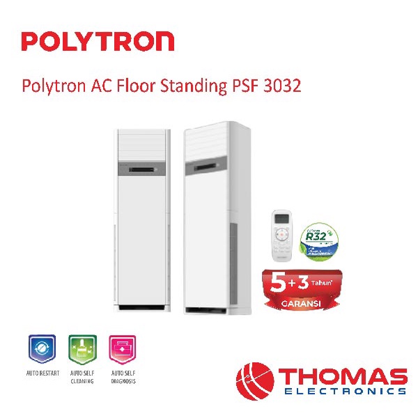 AC Floor Standing 3 PK Polytron PSF 3032 /AC STANDING POLYTRON GARANSI RESMI