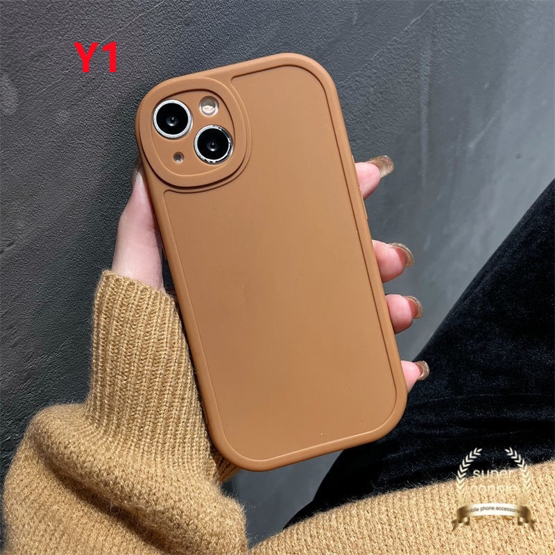 Soft Case Tpu Oval Warna Polos Cover iPhone 13 11 13 pro Max 7 8 plus X XR XS Max SE