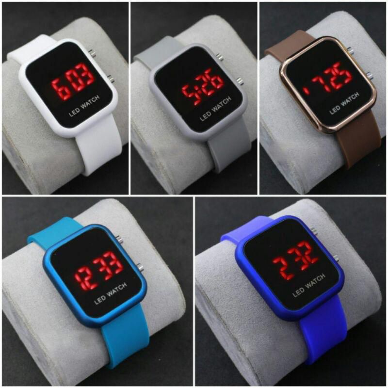 Jam Tangan Digital LED Pria Wanita Rubber Watch Import Murah Promo Anak