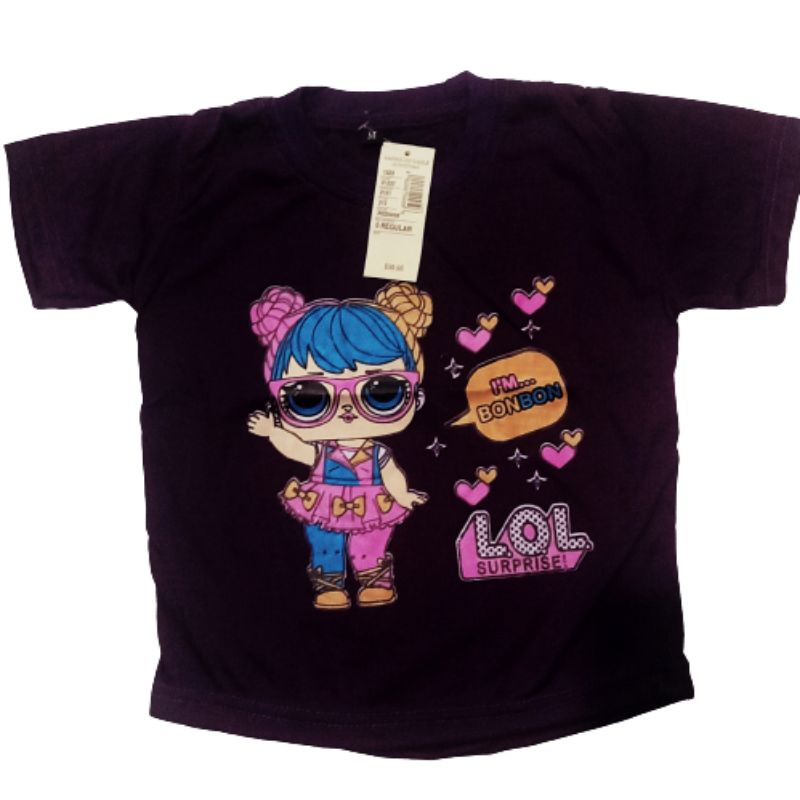 KAOS ANAK PEREMPUAN LOL UMUR 1-2-3-4-5-6-7-8-9-10-11-12 // ATASAN BAJU ANAK PEREMPUAN // GROSIR KAOS BAJU ANAK