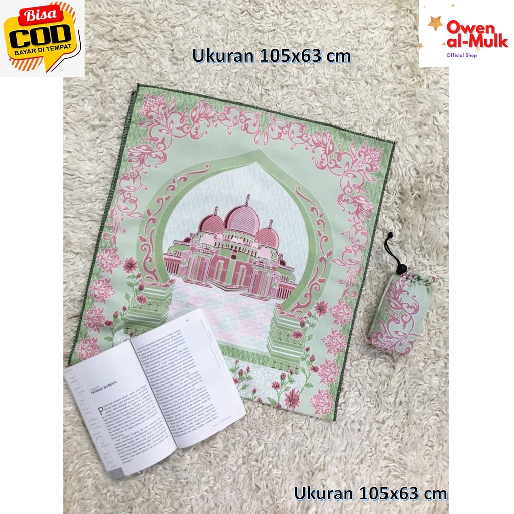 (HIJAU) Sajadah Traveling Sajadah Jumbo Sajadah Abu Dhaby Souvenir Sajadah Berkualitas Sajadah Besar