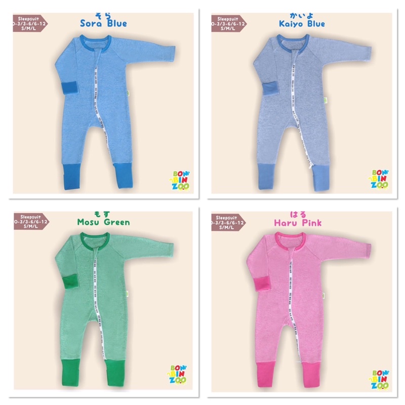 PREMIUM Sleepsuit Bayi / Jumpsuit Bayi Bonbinzoo Bahan Katun Halus SNI / Jumper Bayi / Baju Bayi