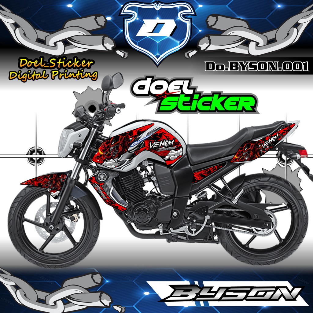 Striping Byson Karbu Variasi VENOM Sticker Stiker Skotlet Motor List Scotlite Body 01